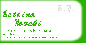 bettina novaki business card