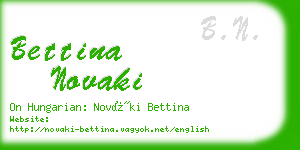 bettina novaki business card